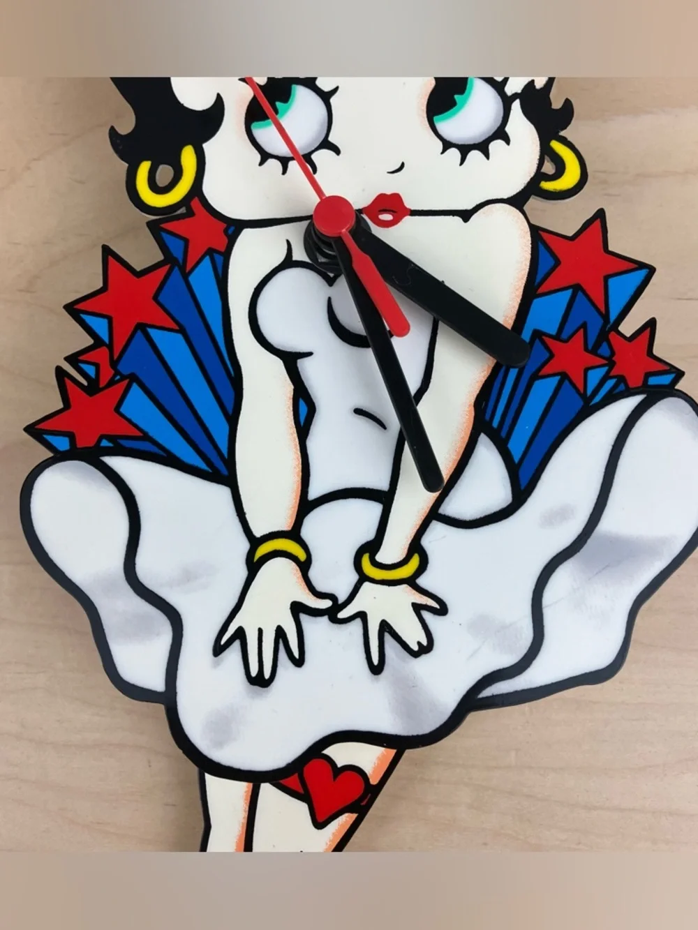 Vintage Betty Boop Clock Pendulum Legs Tested Clock Works Legs Move Manually